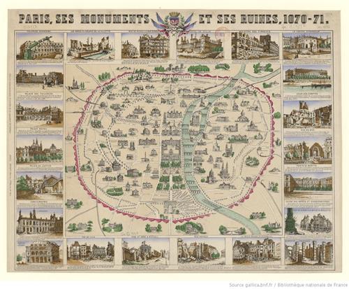'图4 巴黎公社毁坏的重要古迹图' '图4 巴黎公社毁坏的重要古迹图'